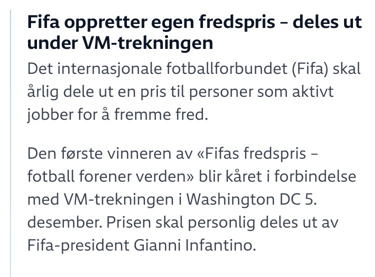 At Infantino er en dust er vel ingen hemmelighet, men at han får Fifa til å gå med på dette er tragisk. Snakk om. 🤡🤡🤡🤡🤡