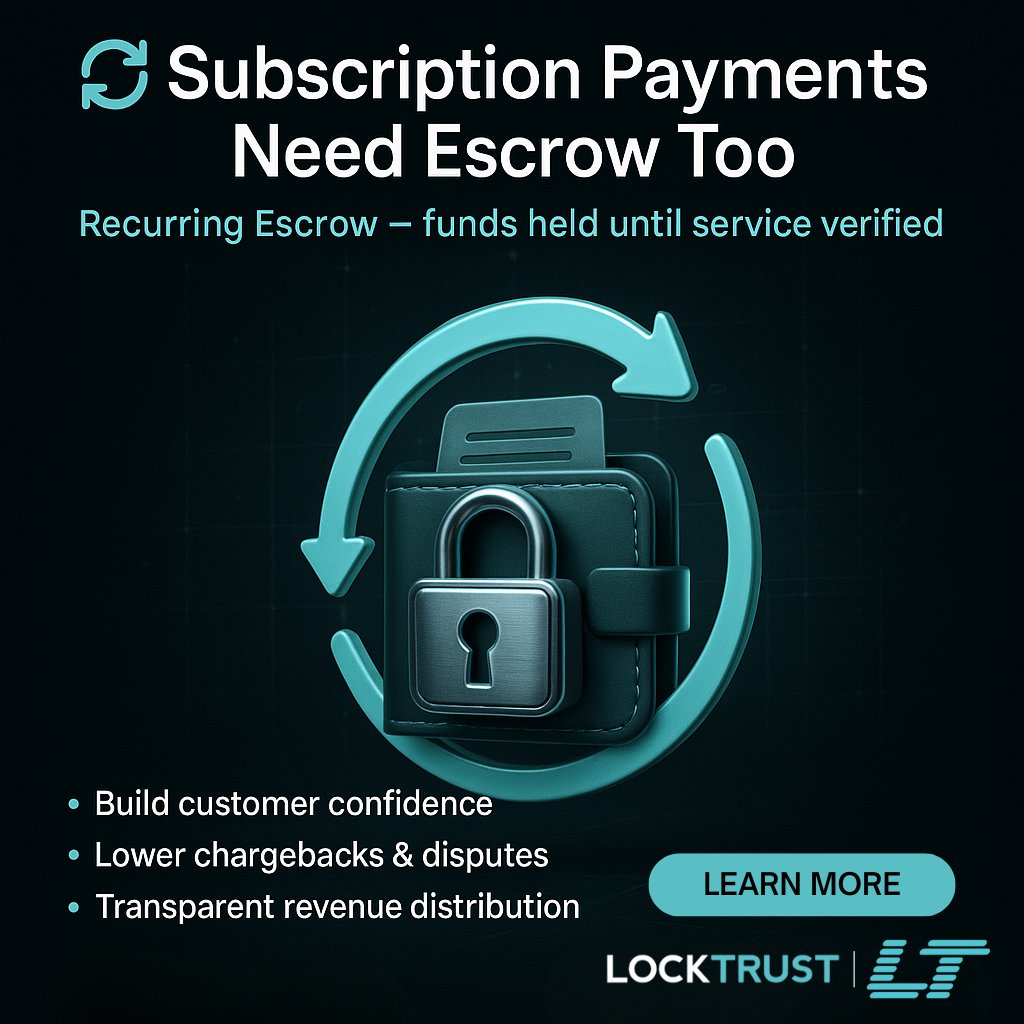 locktrust's tweet image. Escrow isn’t just for one-time transactions. Discover how it protects recurring revenue models. #Subscriptions #escrowtech

Read 👇
locktrust.com/escrow-in-subs…