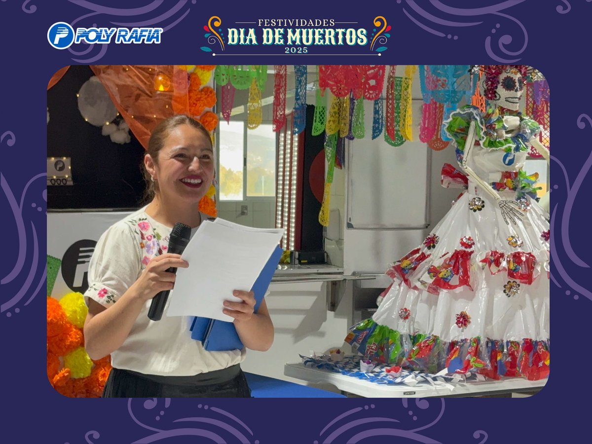 PolyRafiaMX's tweet image. En Poly Rafia, el Día de Muertos 2025 fue un despliegue de creatividad, pasión y trabajo en equipo que reunió a diferentes áreas de la empresa.
Agradecemos la dedicación y el entusiasmo de cada participante.¡Felicidades a los ganadores!
#PolyRafia #DíaDeMuertos #TrabajoEnEquipo