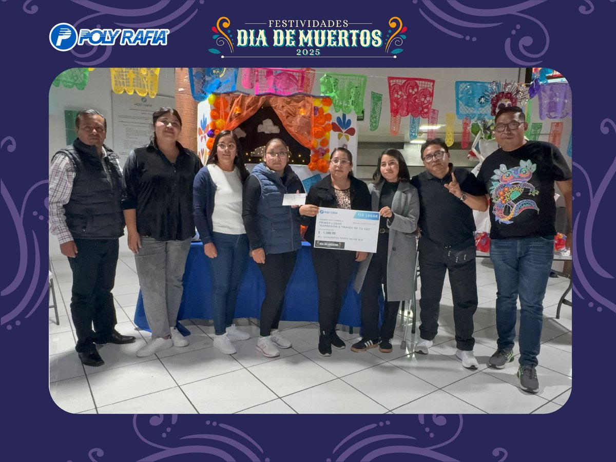 PolyRafiaMX's tweet image. En Poly Rafia, el Día de Muertos 2025 fue un despliegue de creatividad, pasión y trabajo en equipo que reunió a diferentes áreas de la empresa.
Agradecemos la dedicación y el entusiasmo de cada participante.¡Felicidades a los ganadores!
#PolyRafia #DíaDeMuertos #TrabajoEnEquipo