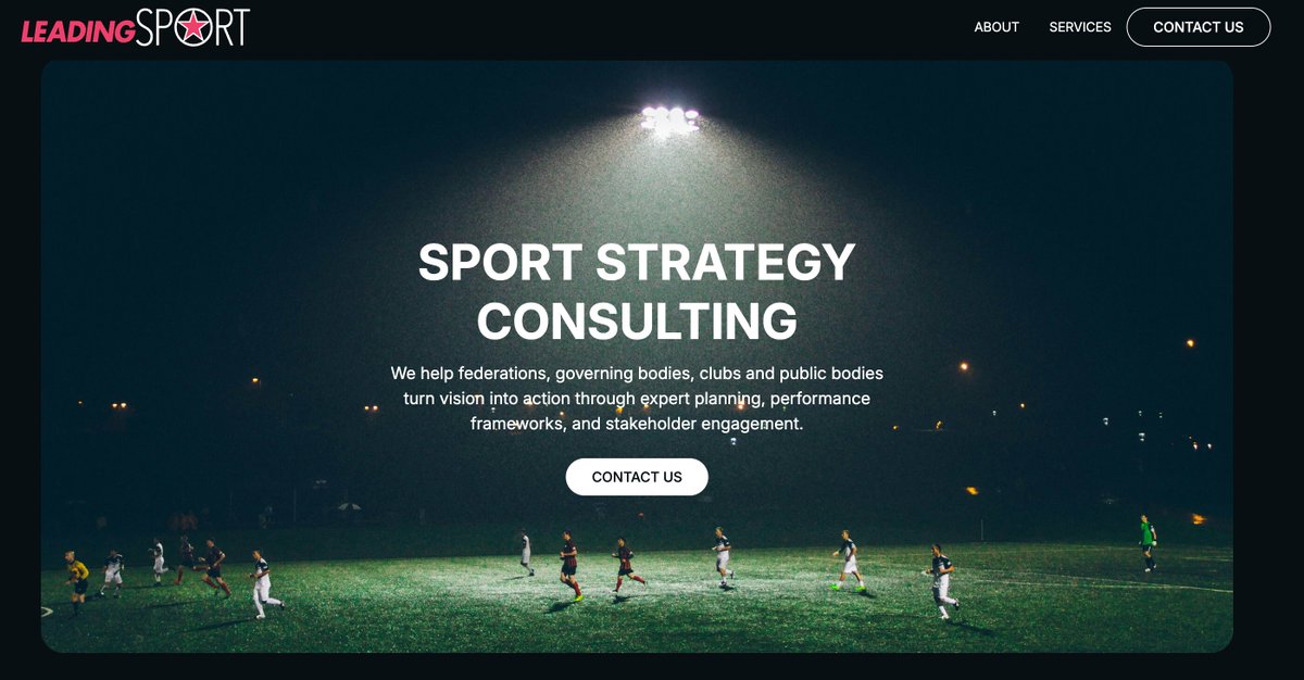 Maefie's tweet photo. Finally - the new @LeadingSportNow website is unveiled - and it looks great. The new look reflects our evolving approach - big shout out to @julias_sereda who did all the heavy lifting here #sportstrategy https://t.co/wXEtKa7NGC