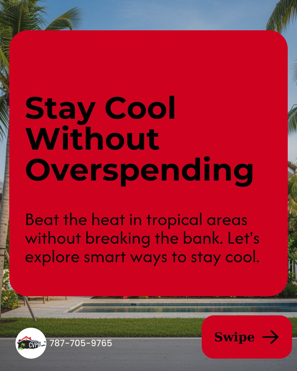 compraventaPR's tweet image. Beat the tropical heat without crushing your budget! 💡☀️ Install solar panels for energy savings, use light colors to reflect heat, and opt for ceiling fans to keep cool air circulating. How do you keep your home cozy in the sun? Share your tips! #TropicalLiving