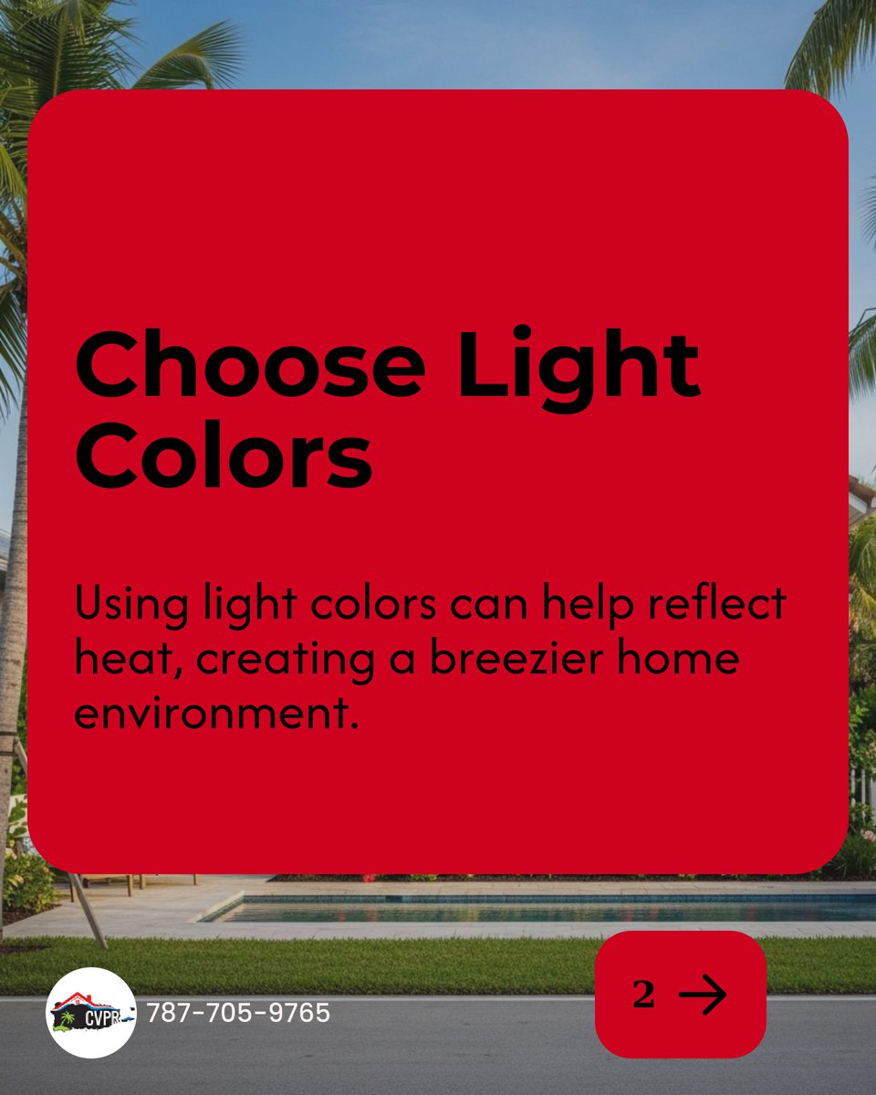 compraventaPR's tweet image. Beat the tropical heat without crushing your budget! 💡☀️ Install solar panels for energy savings, use light colors to reflect heat, and opt for ceiling fans to keep cool air circulating. How do you keep your home cozy in the sun? Share your tips! #TropicalLiving