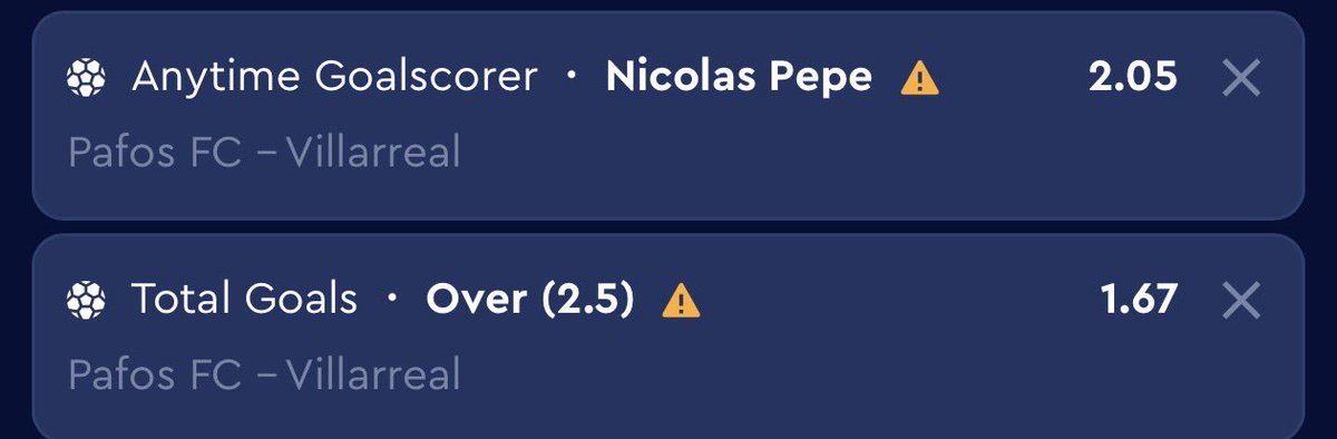 🌍 • QARABAG - CHELSEA • 🌍

⚽️ • BTSS OUI : 1.72 | Zoubir 7.00 | Léandro Andrade 5.50 • 

⏰ • Léandro 0-45 : 27,25.21 • 
⏰ • Zoubir 0-45 : 30,28,23 • 

🌍 • PAFOS - VILLAREAL • 

⚽️ • Over 2.5 Buts : 1.67 | Pepe 2.05 • 

⏰ • Pepe 0-45 : 11,10,8.50 •