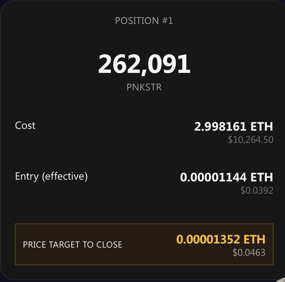 New position and it feels so good. 

New lowest price target, officially back on burn watch 👀