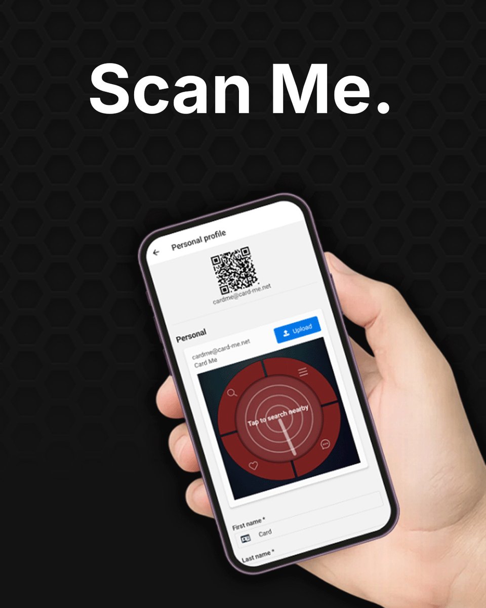 CardMeApp0's tweet image. Scan Me. Add Me. Card Me.

The future of smart networking !

Download now on Google Play &amp;amp; App Store.

👉 Learn more: card-me.net

#CardMeApp #ScanMe #AddMe #CardMe #SmartNetworking #DigitalConnections