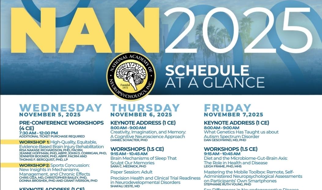 griz1's tweet image. Very excited for the @NANneuropsych 2025 meeting pre-conference symposium @DTLA today! #SportConcussion #NAN25 @dkb0101 @UCLABrainSPORT @CVaughan523 @CullumCM @NeuroDrJFisch @talin_babikian @ASnyderPhD @DidehbaniNyaz @INSneuro @ShesInPsych @BrittJWolff nanonline.org/NAN2025/NAN202…