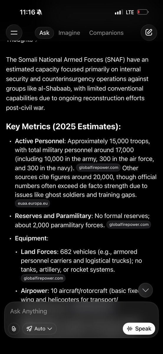 According to this skinny tiny general 15k of his soldiers has been KIA so that’s basically means 80% of the Somalia arm forces got KIA in just 2 years alone🤯