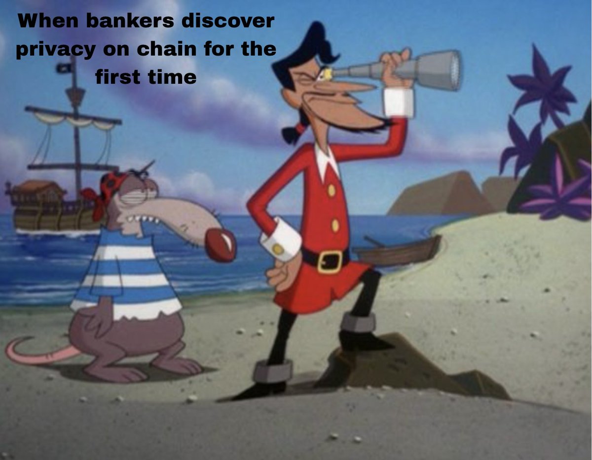 ikigaii10's tweet photo. “Wait… you mean our data doesn’t have to be public?”
Canton Network: “Aye aye, captain.” 🏴‍☠️🛡️ @CantonNetwork 
When bankers discover privacy on chain for the first time.. #CantonMemeContest https://t.co/CzqZSHoIQk