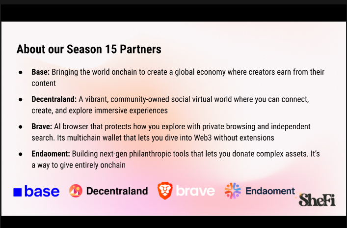 day 5 of <a href="/shefiorg/">shefi.eth (💫,💫)</a> 😗🤗
-> <a href="/base/">Base</a>  powered by Farcaster, letting you post, chat, earn, and explore onchain with full control over content, connections, and earnings.
-> web3 social content creation
<a href="/maggielove_/">maggie.shefi.eth</a> <a href="/shefiindia/">SheFi India (💫,💎)</a>  <a href="/brave/">Brave</a> 
#web3 #Blockchain #Base #CreatorEconomy