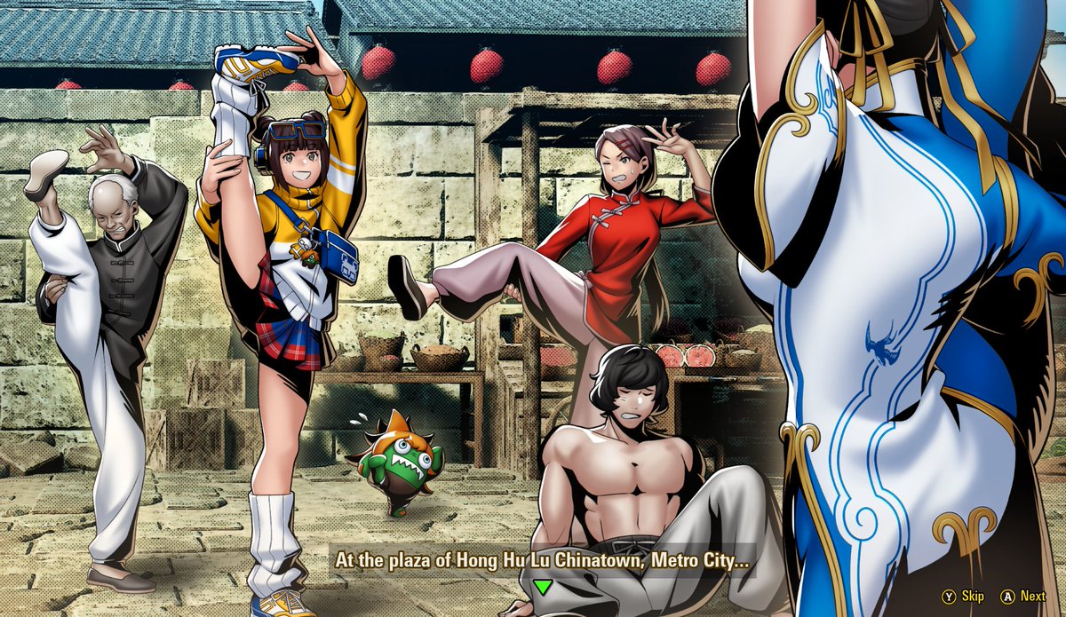 she's training the lil' blanka doll too omg