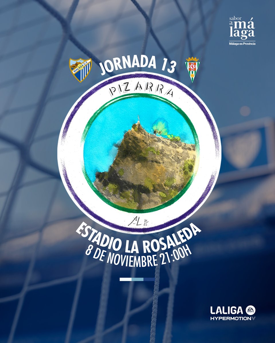 MalagaCF's tweet image. ¡𝗣𝗶𝘇𝗮𝗿𝗿𝗮 acompañará al equipo en el derbi andaluz!

El Málaga CF vuelve a mostrar su conexión con los municipios de la Costa del Sol 💙

La mirada artística de @joseluispuche se posa en Pizarra, regalándonos una maravillosa interpretación de la roca del Santo 🔝

➡️…