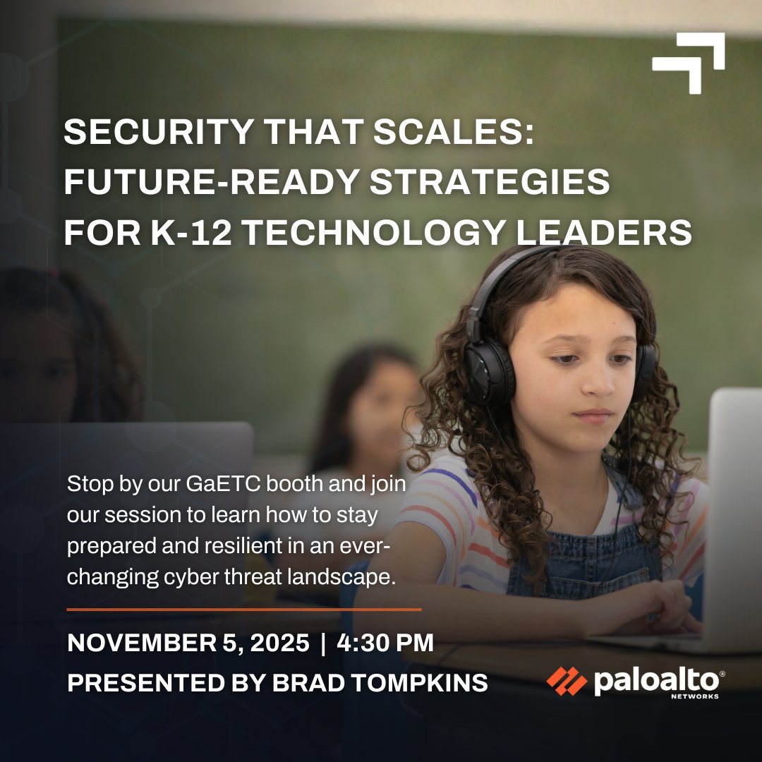 🚀 Ready to take the next step in K-12 security?

Join us at 4:30 PM (GICC, Australian 1–2) for Security That Scales session and learn how unified frameworks, flexible licensing, and automation are helping districts stay resilient and ready.

#K12 #EdTech #Lockstep #PaloAlto