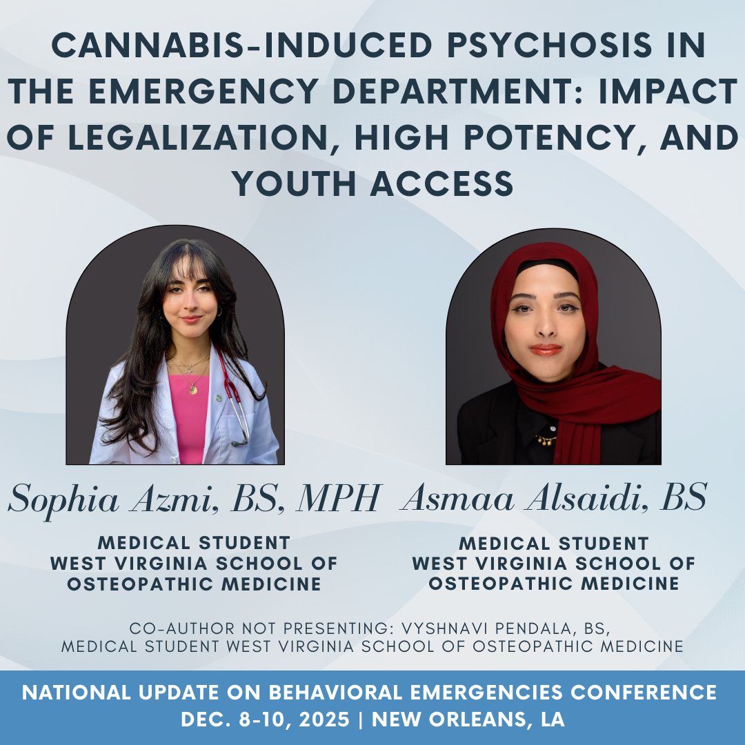 AAEPpsych's tweet photo. 🚨 Don’t miss hot-topic sessions at #NUBE2025 in NOLA, Dec 8-10! Join us for an in-depth look at Cannabis-Induced Psychosis—rising ED visits, risk factors, treatment strategies, &amp; prevention. Interactive Q&amp;A included! Early bird ends 11/9. 
Register Now:
https://t.co/ACIfsYVF8B https://t.co/lZbkkQGaWn