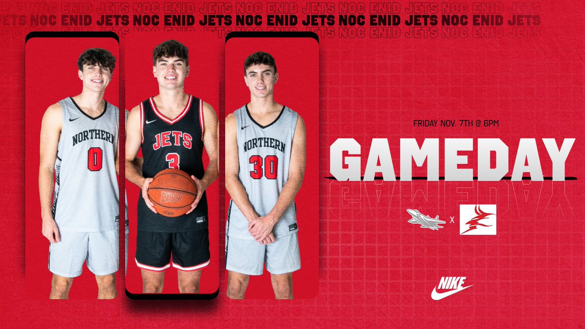 NOCEnidMBB's tweet image. 🚨 GAME DAY ALERT 🚨 
Friday Nov 7th | 6PM @ Home
NOC Jets vs Allen County Red Devils

#JetFAM ✈️