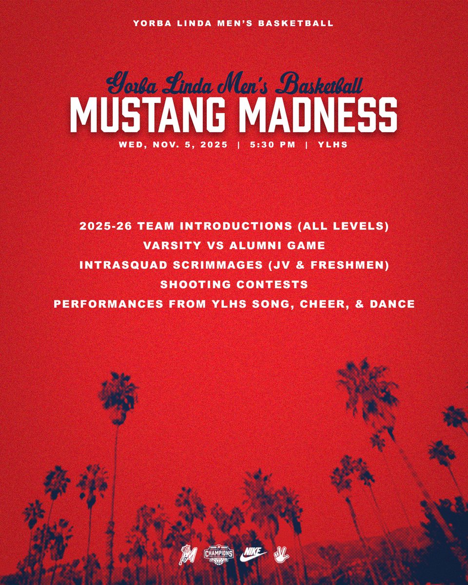 𝗠𝘂𝘀𝘁𝗮𝗻𝗴 𝗠𝗮𝗱𝗻𝗲𝘀𝘀 is here‼️

⏰️ 5:30 PM
📍 YLHS Gym

#GoMustangs