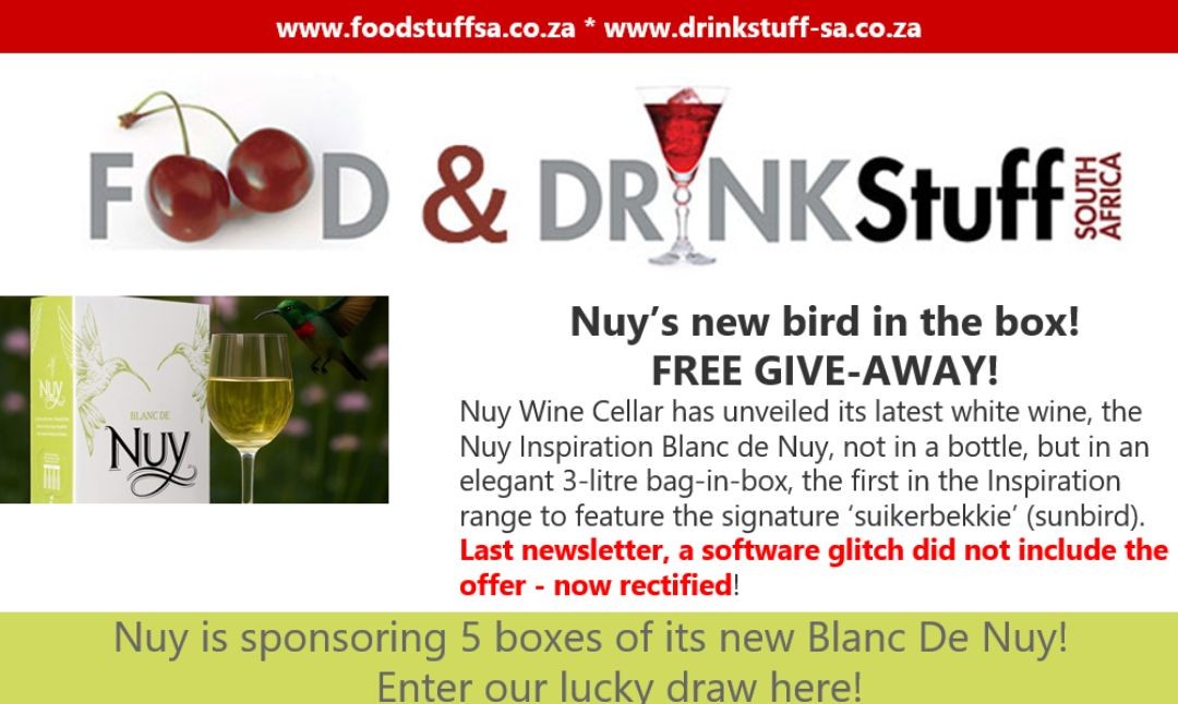 Stand a chance to win Blanc de Nuy with <a href="/foodstuffsa/">FOODStuff SA</a> - visit drinkstuff-sa.co.za/nuys-new-bird-…
#NuyWinery #WineOfTrueCharacter #WinWine #FoodstuffSA