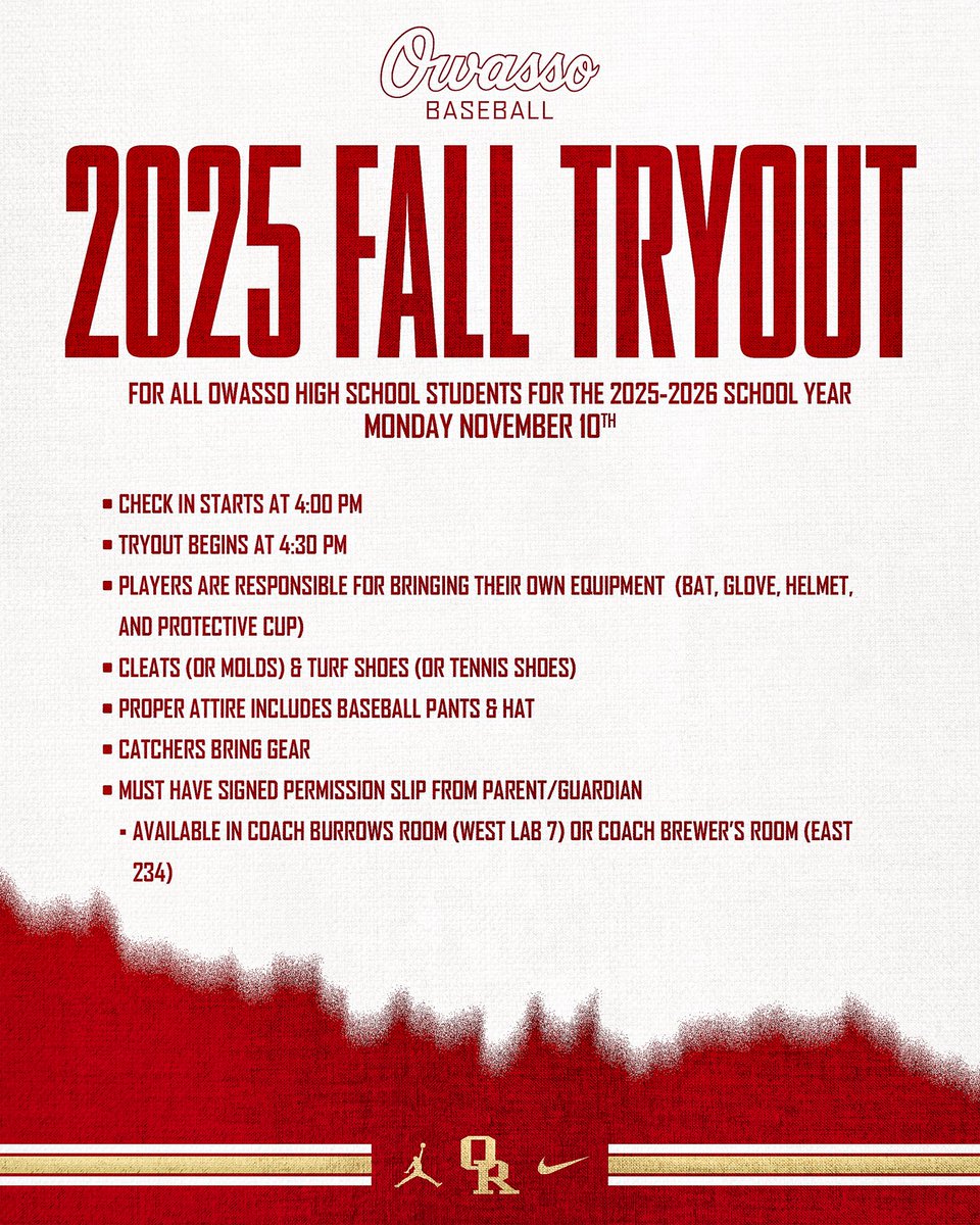 𝟮𝟬𝟮𝟱 𝗙𝗮𝗹𝗹 𝗧𝗿𝘆𝗼𝘂𝘁 𝗜𝗻𝗳𝗼𝗿𝗺𝗮𝘁𝗶𝗼𝗻 ⤵️

Tryouts will be Monday, November 10th. Students must pick up and fill out a tryout form. 

#RELENT15SS