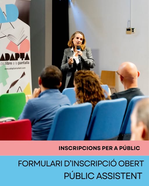 ADAPTA MARKET 🎬📚 Atenció, membres dels sectors audiovisual i editorial de València, ja està oberta la inscripció gratuïta per a assistir com a públic a les jornades Adapta Market 2025 que tindran lloc els pròxims dies 18 i 19 de novembre a la Sala 7 de la Filmoteca de València,