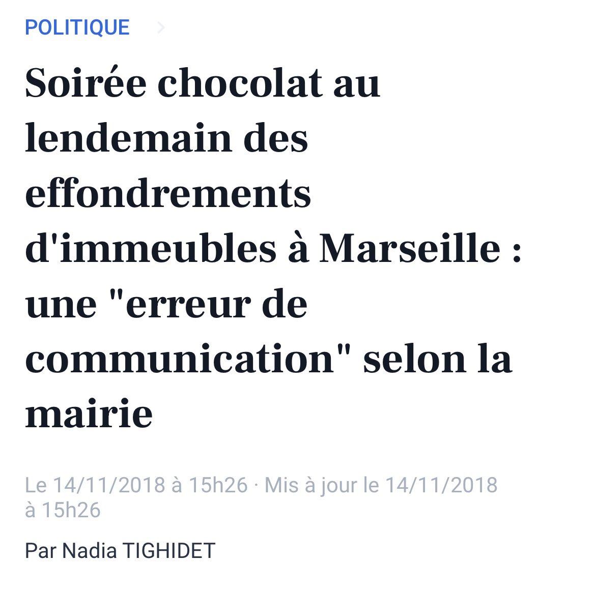 Il y a 7 ans, Marseille perdait des vies rue d’Aubagne.

Et pendant que la Ville pleurait ces vies perdues, une soirée chocolat se tenait à Bagatelle. Un mépris de plus.

Aujourd’hui, on se souvient.
On mesure le chemin parcouru.
Et on garde en nous une promesse : ne plus jamais