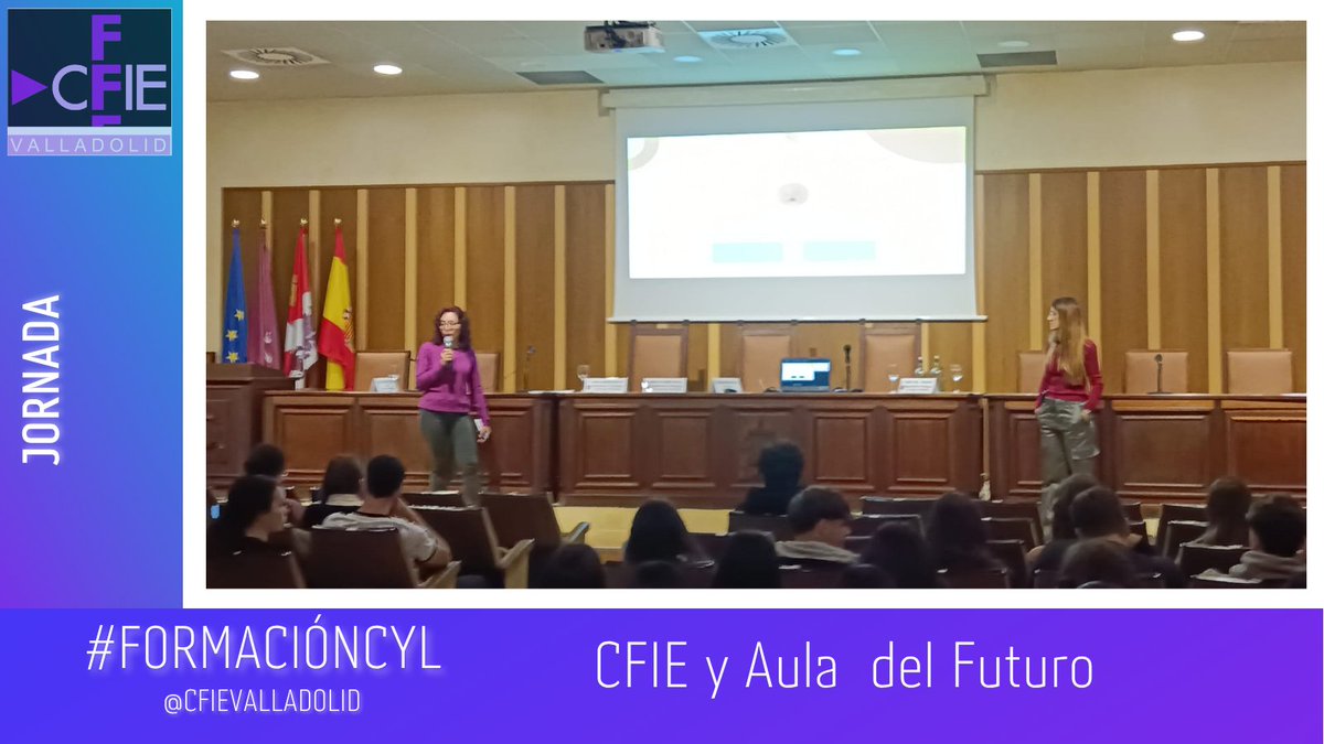 Conectamos la formación continua con la inicial. Asistimos a la Facultad de Educación y Trabajo Social de la UVA. Hablamos de la labor de acompañamiento a los docentes en su proceso formativo y de nuestra Aula del Futuro. ¡Gracias👏🏼👏🏼! <a href="/educaINTEF/">Educación INTEF</a> <a href="/educacyl/">Educación JCyL</a> <a href="/UVa_es/">Gabinete de Comunicación Universidad de Valladolid</a> #InnovaciónCyL