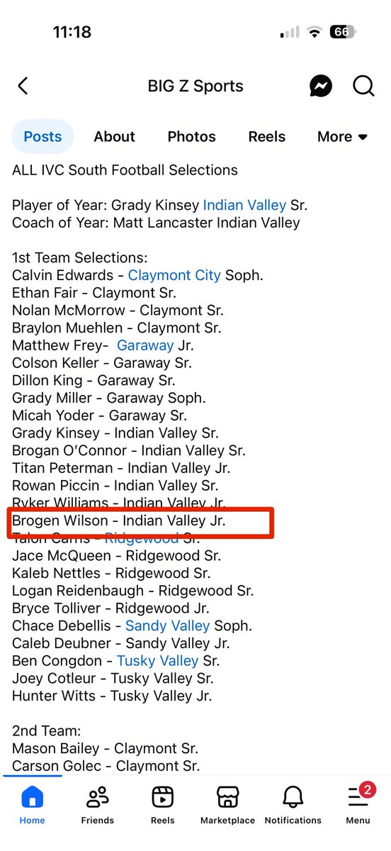 Bwilly0327's tweet photo. 1st team all IVC https://t.co/rzod0NSVxy