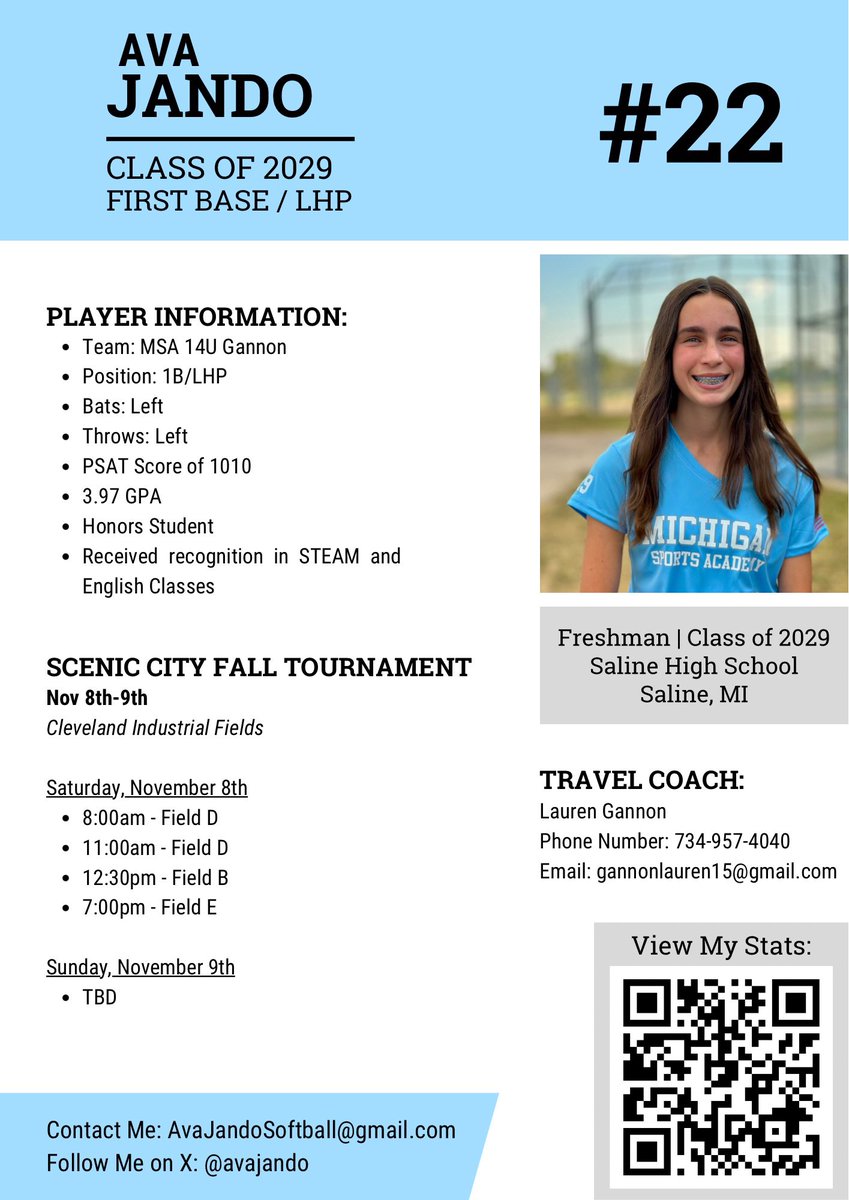 Ava Jando (2029 - 1B | LHP) tweet media