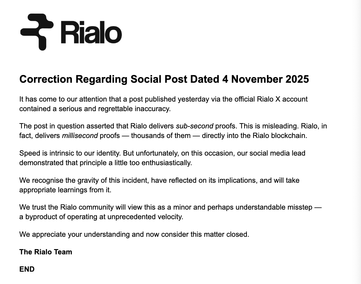 RialoHQ's tweet photo. This had to be addressed - officially. https://t.co/1rAOSZd3fW