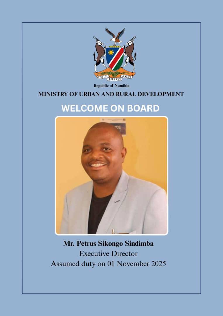 Newly appointed ED without accounting authority of the Ministry of Urban and Rural Development Mr Petrus S. Sindimba.