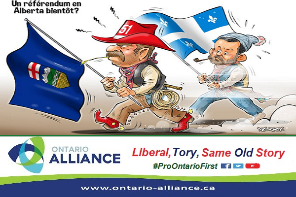 At this rate, Alberta may just overtake Québec in its independence struggle for sovereignty from centralized federalist Ottawa, eh! ... Sovereignty - Autonomy - Independence — Québec dit oui, Alberta says yes, Saskatchewan says yes ... We Ontarians here at home in Ontario need to