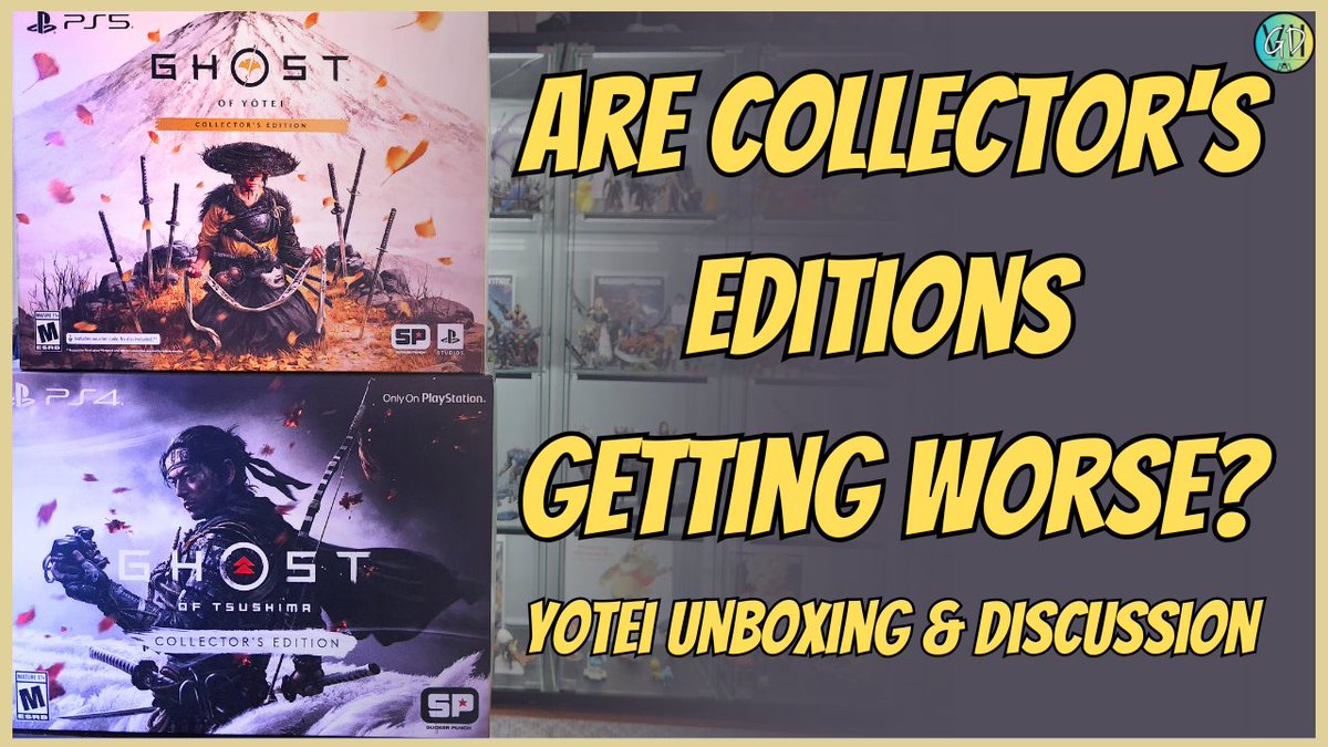 "Are Collector's Editions Getting Worse?"  

I dive into this topic while unboxing the Ghost of Yotei CE and compare it to the Ghost of Tsushima CE.   

➕ thoughts you might find crazy about Collector's Editions that do not include the game 👀 

🔗👇
▶ youtu.be/6U8j5iLu4tI