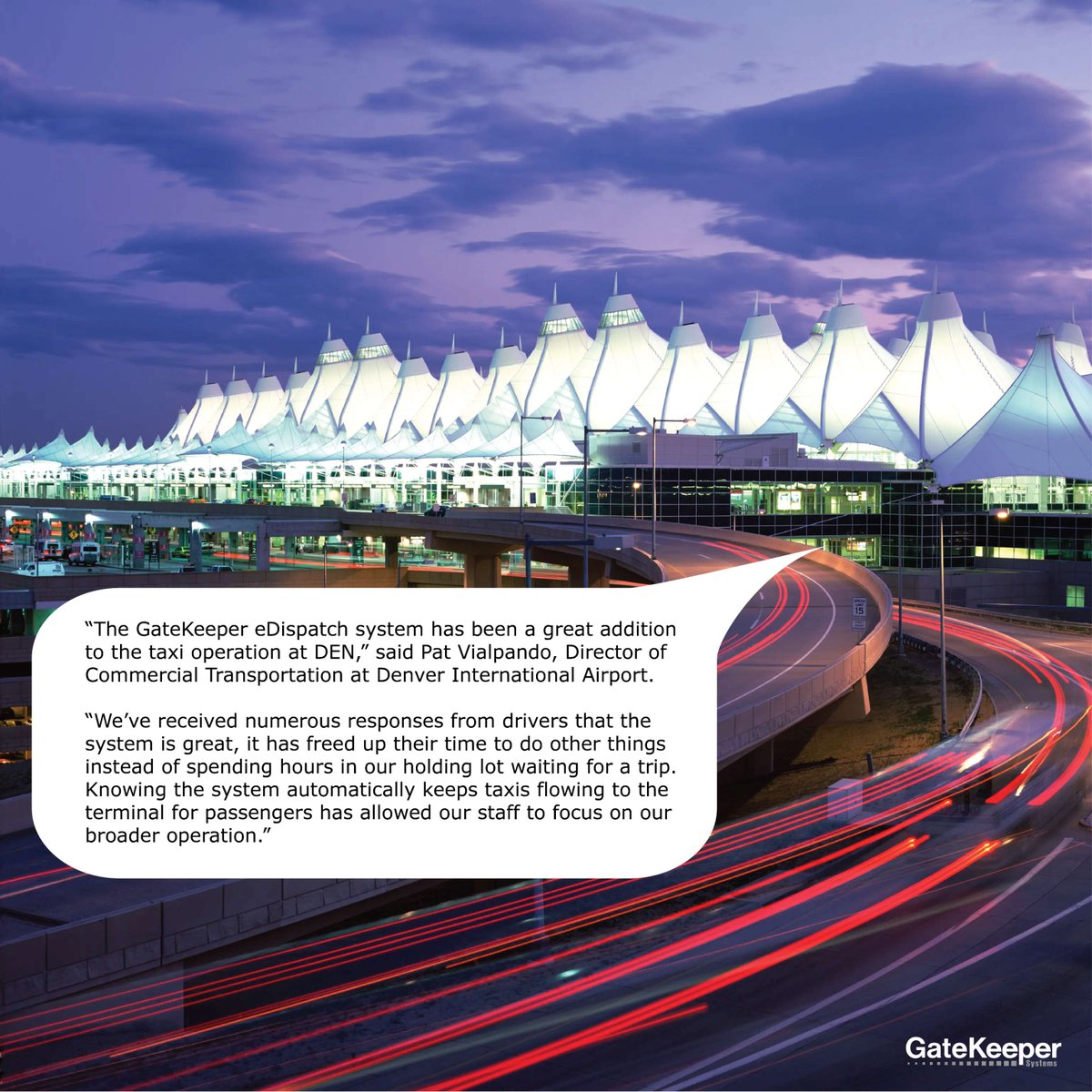 Read how GateKeeper eDispatch is transforming taxi operations at DEN and let us show you how it can transform yours. Contact us today for a demo! #GateKeeperSystems #GKSyseDispatch