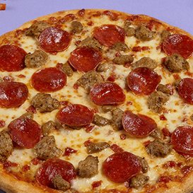Big Daddy double sausage, double pepperoni for the win, <a href="/LuigesPizza/">Luiges Frozen Pizza</a>!!!