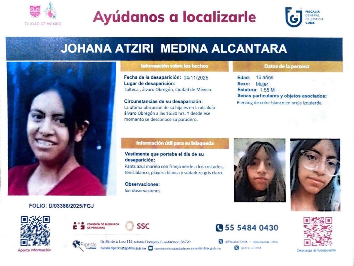 Liz_SalgadoV's tweet photo. En lo que va del mes se han reportado estos 3 jóvenes desparecidos en la @AlcaldiaAO.
Una de ellas estaba haciendo su servicio social en la alcaldía.
Si tienes algún dato que ayude a su localización, no dudes en comunicarte. https://t.co/tQsXG1aGbP