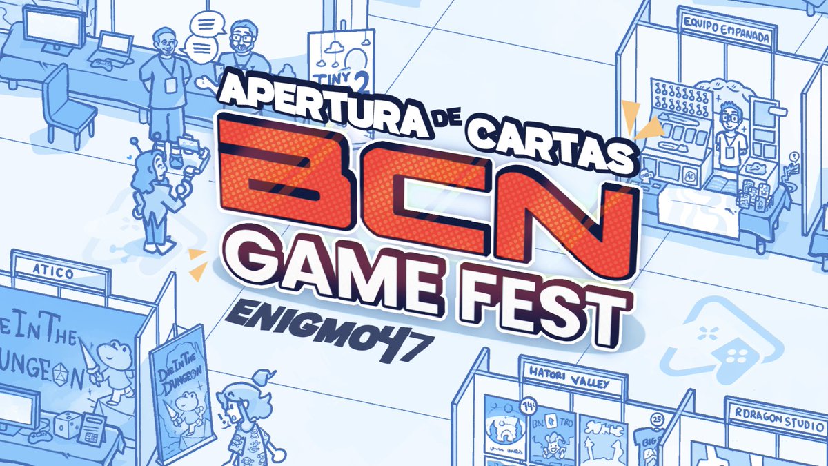 Miniaturas para <a href="/EEnigmo/">Enigmo47</a> de sus vlogs de la <a href="/bcngamefest/">BCN Game Fest</a> ! Muchas gracias por la confianza y la paciencia 💙 (y por no venir con un palo a por mí por tardar de más con ellas, también)
