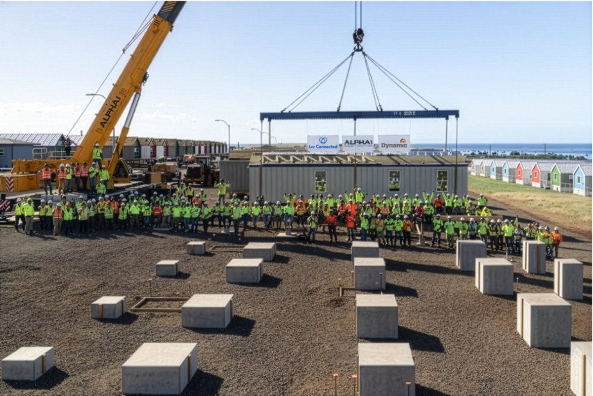 dynamic_grp's tweet photo. Built by Maui, for Maui. 🤝

92% of our workforce were island residents bringing home energy-efficient, modular housing for families in Lahaina after the 2023 wildfires.

109 homes. 4 months. Zero safety incidents. That’s the #DynamicDifference.

#MauiStrong #DisasterRecovery https://t.co/stMSQkuOHS