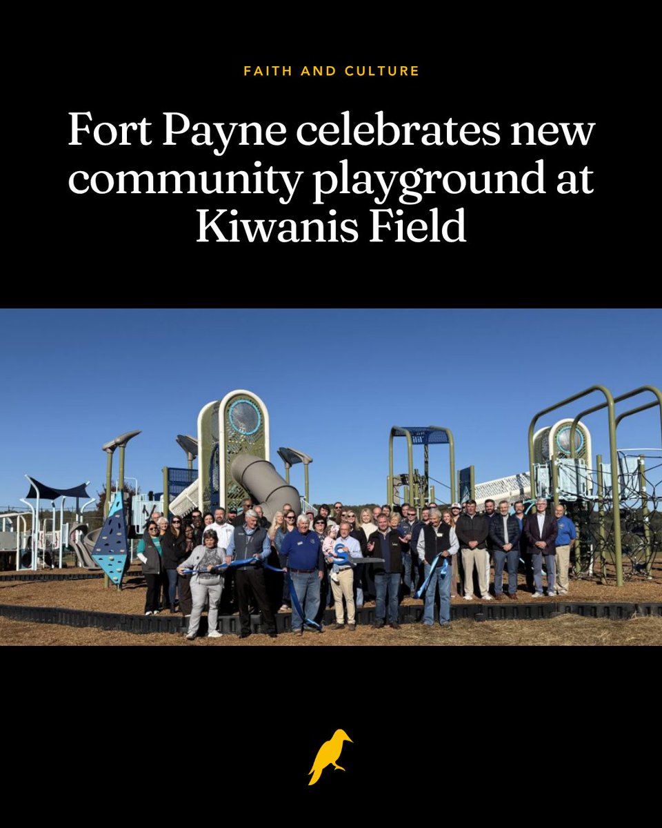 yhn's tweet image. The old saying goes, “it takes a village to raise a child,” and Fort Payne has proven itself to be one generous village.

That spirit was on full display Tuesday morning as city officials, community leaders, and volunteers gathered for the ribbon-cutting of a new playground at…