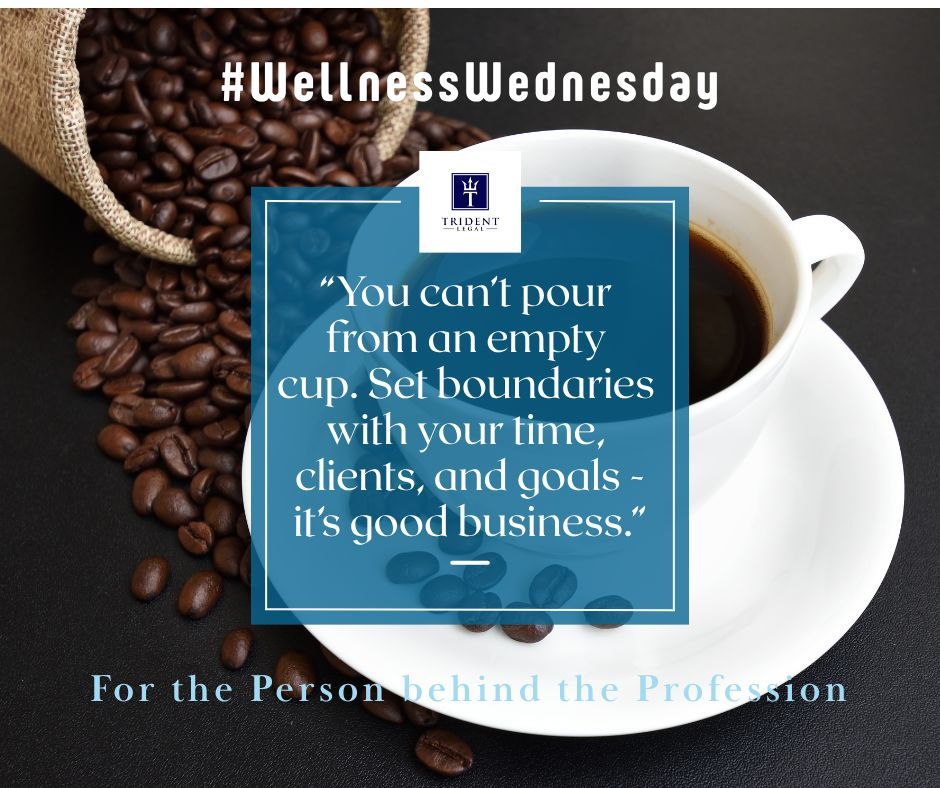 TridentLegalLLC's tweet photo. “You can’t pour from an empty cup.” 

Set boundaries with your time, clients, and goals — it’s not selfish, it’s smart business.

#WellnessWednesday — For the Person Behind the Profession.

#BostonBusiness #EntrepreneurLife #SmallBiz #MindsetMatters #PersonalProfessionalBalance https://t.co/65BPdc2qj1