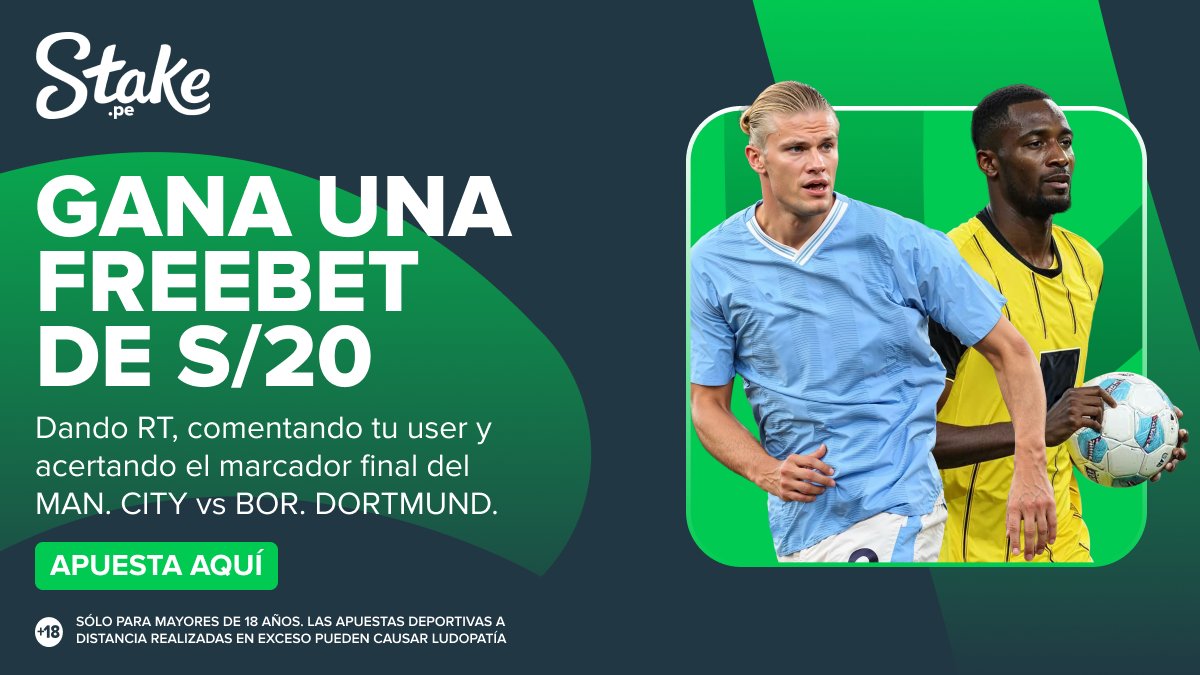 PeruStake's tweet image. #CITvsDOR por #ChampionsLeague 🏆

El Dortmund 🇩🇪 visita al 'City' 🏴󠁧󠁢󠁥󠁮󠁧󠁿 en otro partido de gran nivel 🔥

Sortearemos 3 freebets de S/20 💸 entre todos los Stakers que den RT y acierten el marcador final 🎯

Apuesta aquí: bit.ly/4oXPb0o