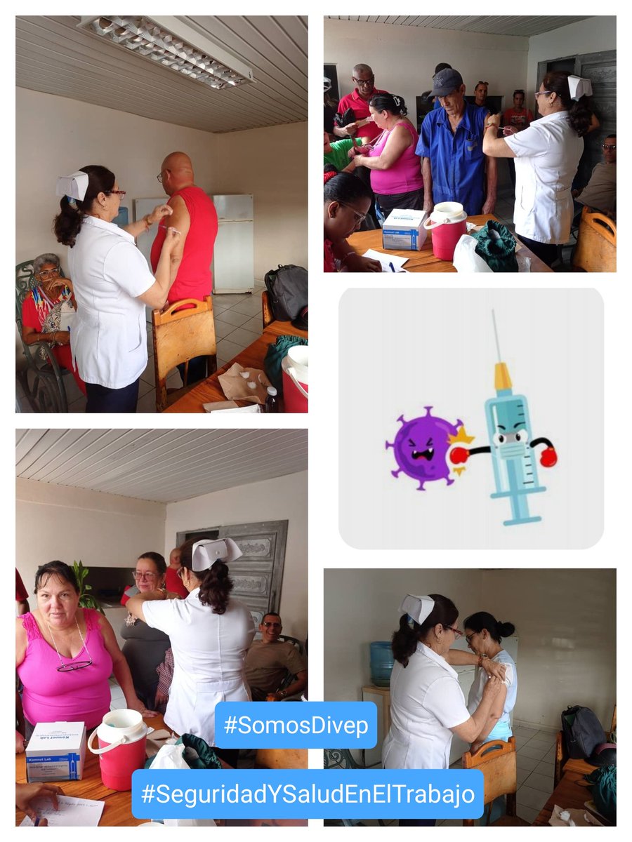 👉Fortalecer nuestros organismos e incrementar la inmunidad frente a los diversos virus circulantes es una medida de prevención fundamental para la salud de todos.💉🇨🇺 #SeguridadYSaludEnElTrabajo
#Vacunación #SomosDivep <a href="/AlexisLorente74/">Alexis Lorente Jiménez</a> <a href="/DeivyPrezMartn1/">Deivy Pérez Martín</a> <a href="/DiazCanelB/">Miguel Díaz-Canel Bermúdez</a>