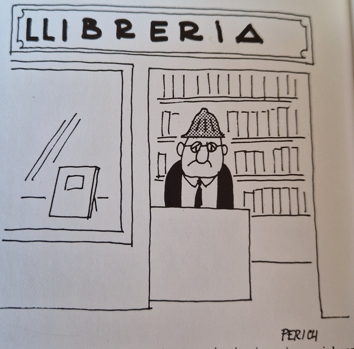 La llibreria Tres i Quatre (avui, la Fan Set) de València, té el rècord absolut i relatiu d'atemptats feixistes rebuts.
El 1972 Perich a "Els tres peus del gat", 1972, va fer-se ressò dels "toleradíssims" atacs ultres a les llibreries.
Avui en Jaume Perich hauria fet 84 anys.
