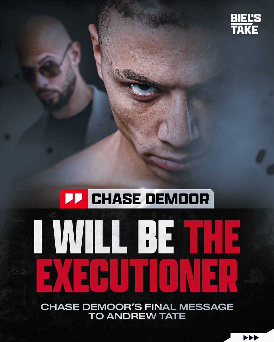 Biel_lell's tweet photo. Chase gives a personalised message to Andrew Tate ahead of their fight this winter ❄️

Full unfiltered and uncut interview out this Friday on Biel’s Take https://t.co/AMDncIIbkQ