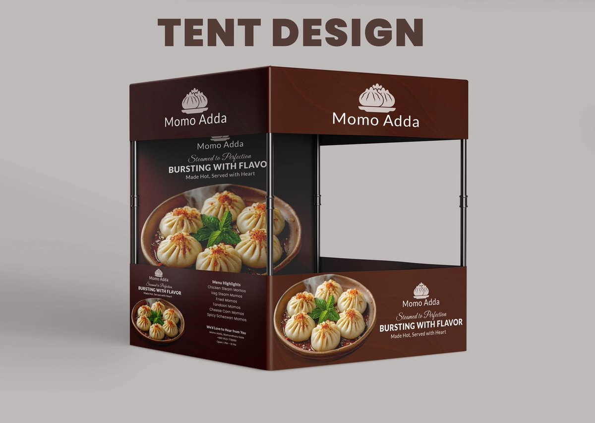 Ny7303594572114's tweet image. Make your brand shine with bold and creative tent designs that grab attention at every event or outdoor setup.

#TentDesign #EventBranding #OutdoorDesign #BrandPromotion #CreativeDesign #GraphicDesign #MarketingDesign #PrintDesign #ExhibitionDesign #BrandIdentity