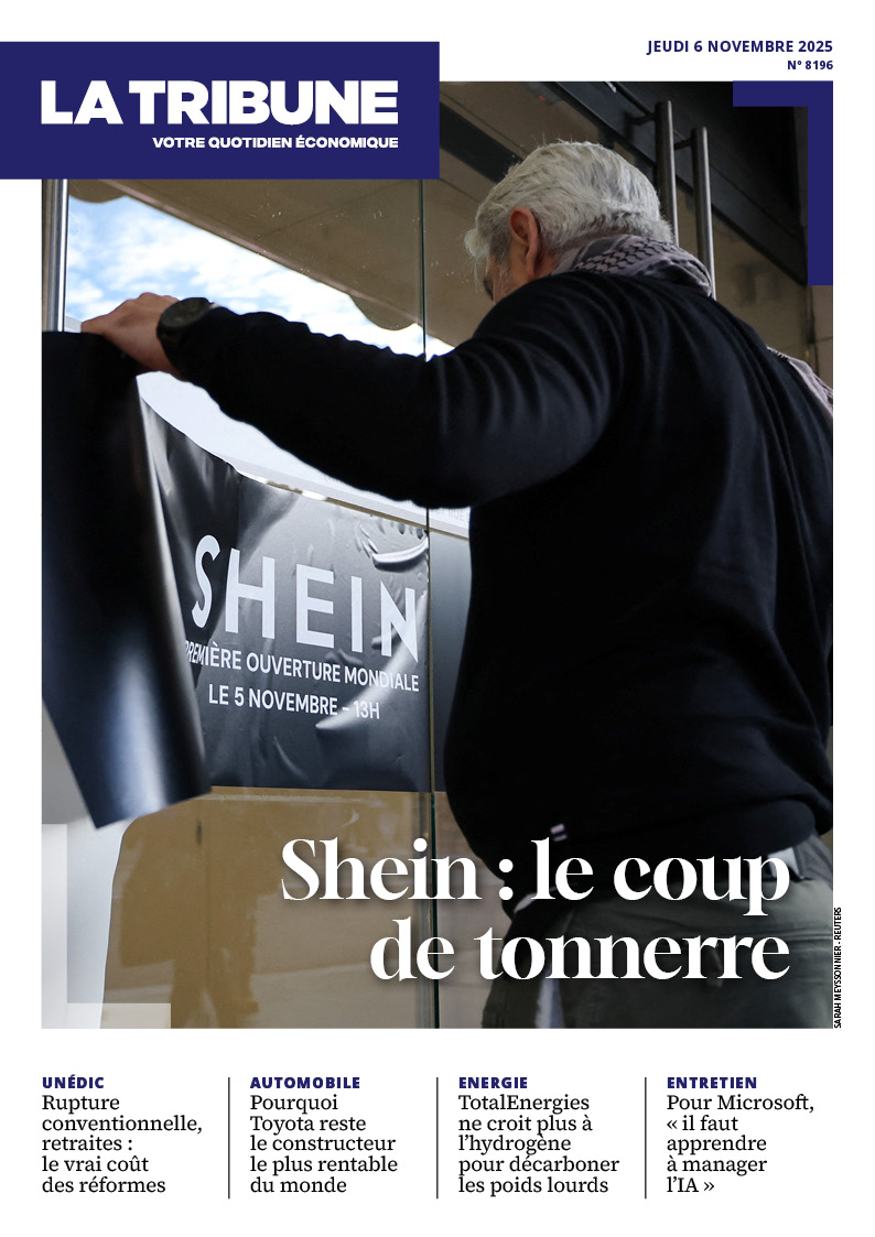 LaTribune's tweet image. 🔴 À la une de La Tribune du 6 novembre :

👕 #Shein : le coup de tonnerre
💶 Rupture conventionnelle, #retraites : le vrai coût des #réformes
🚘 Pourquoi Toyota reste le constructeur le plus rentable du monde
🚛 @TotalEnergies ne croit plus à l'hydrogène pour décarboner les
