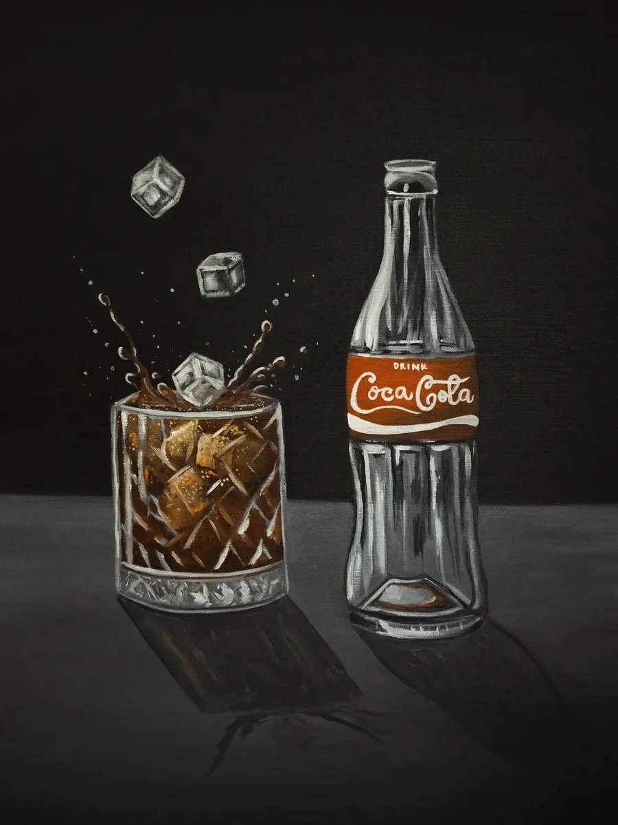 VALMIS ✨️ "My Cola painting", 70x70x2cm öljy kankaalle 🥤 #öljymaalaus #anuanuart