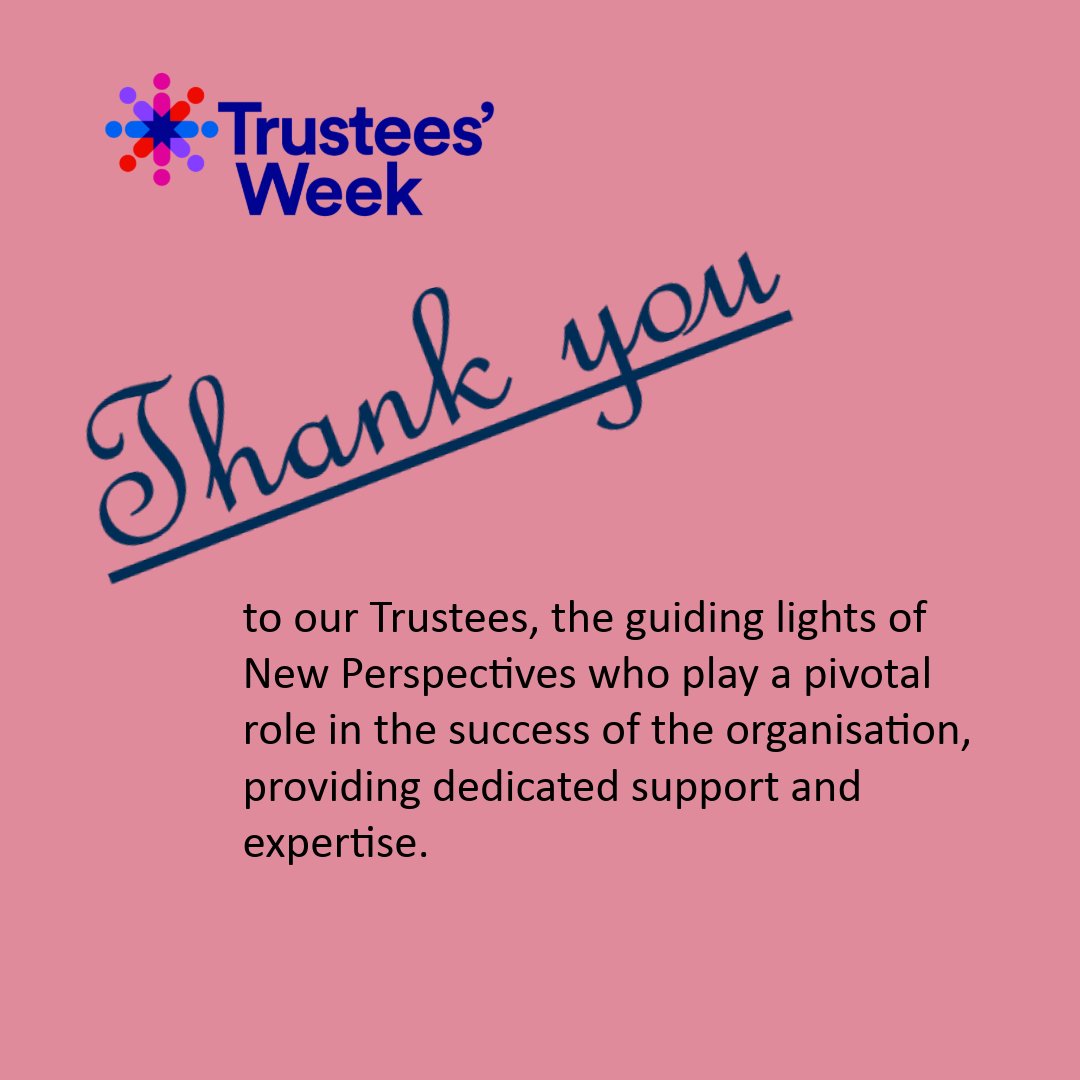 It’s #TrusteesWeek! Celebrate the amazing contribution made by trustees for their charities &amp; recognise the difference they make. 
We'd like to take the opportunity to say a big thank you to our fantastic Trustees 🥰, find out more about them here⤵️
tinyurl.com/354u68ab