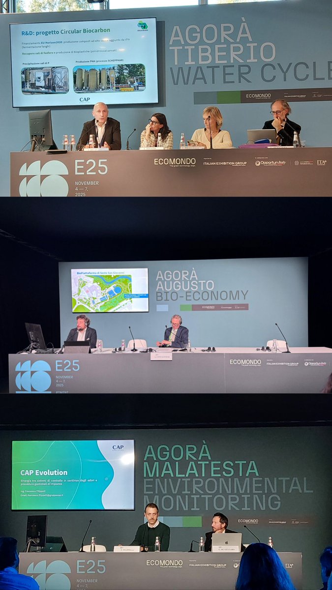 gruppocap's tweet photo. Innovazione e ricerca a @Ecomondo: dal recupero fanghi e biogas alle tecnologie idriche e alla simbiosi industriale. @yurisantagostin  Michele Falcone Alessandro Reginato Desdemona Oliva Davide Chiuch Davide Scaglione Arianna Saino Francesco Filippelli @WaterAllianceNL https://t.co/l6oGMv8IoJ