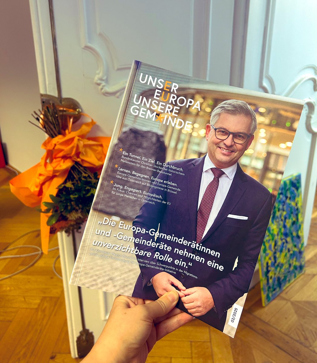 🇪🇺🇦🇹Ausgabe 2/2025 von „Unser #Europa. Unsere #Gemeinde.“ ist erschienen!

Im Heft u.a.
🔹Interview mit #EU-Kommissar Magnus Brunner
🔹Meilenstein beim #BrennerBasisTunnel erreicht
🔹#Brüssel-Reise der Europa-Gemeinderät:innen
🔹Fokus #Jugend &amp; EU

👇
europagemeinderaete.at/magazin
