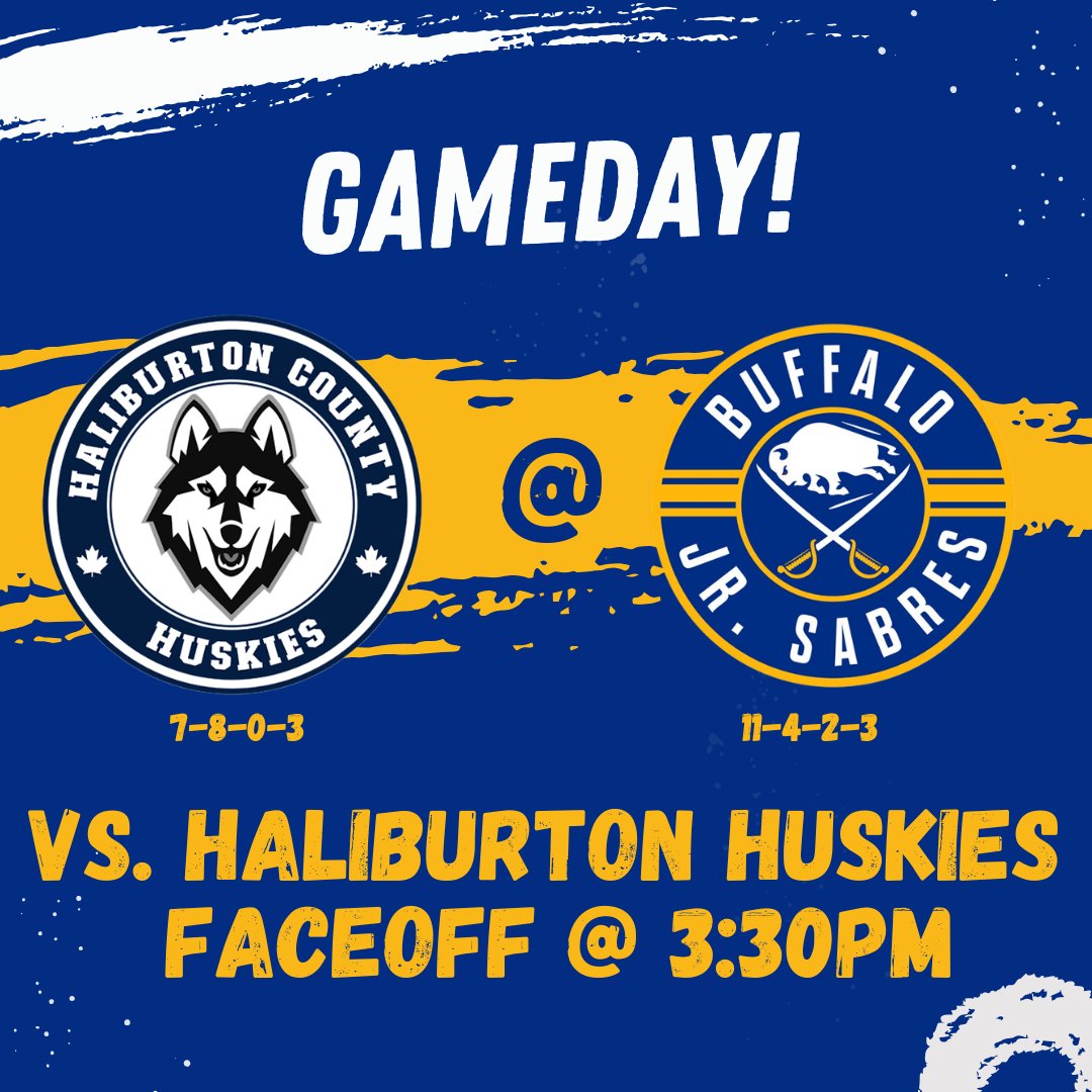 JrSabresOJHL's tweet image. Afternoon game today at home.

🏟️| @Harborctr 
🆚| @HuskiesJrA 
⏰| 3:30pm
📺| @FloHockey 

#EmbraceTheChaos @DrinkBODYARMOR