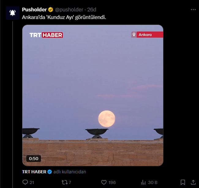 Eti Maden haberi yerine belgesel yayınlayan Pusholder admini.

Kunduz Medyası.